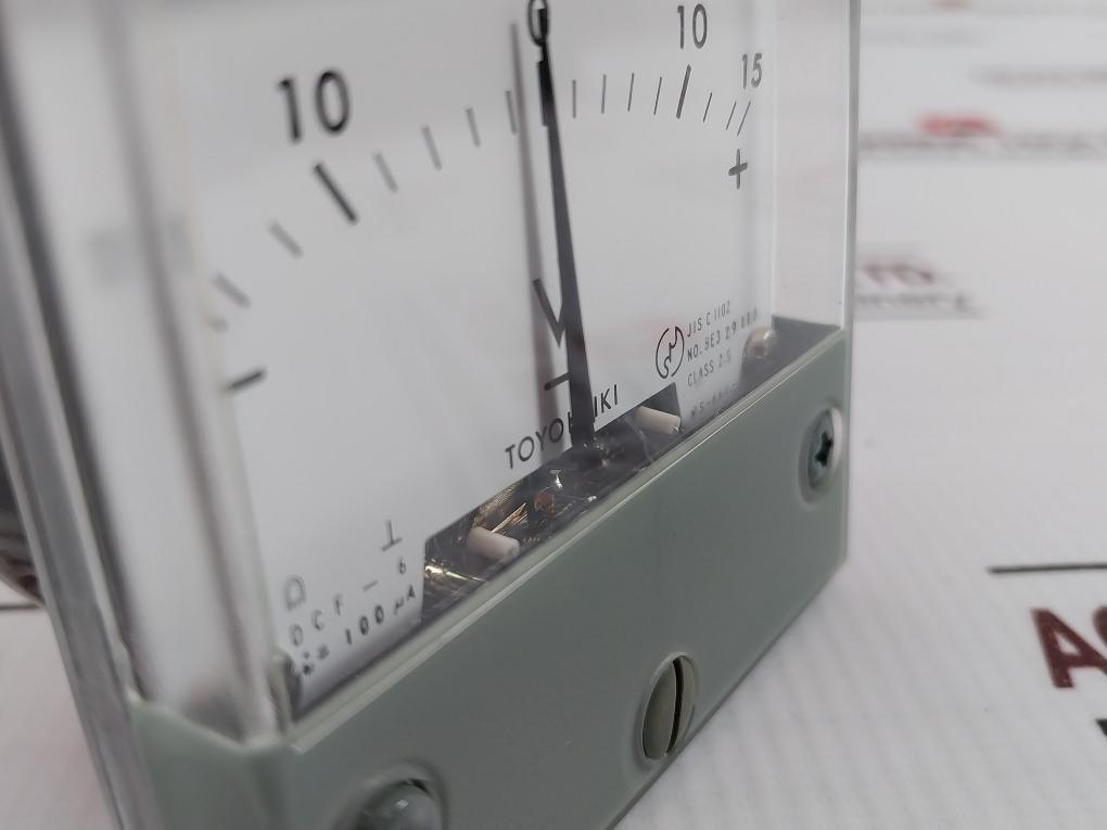 Toyo Keiki Dcf-6 Analog Panel Meter -15V To 0 To +15V 100Ua Jis C 1102