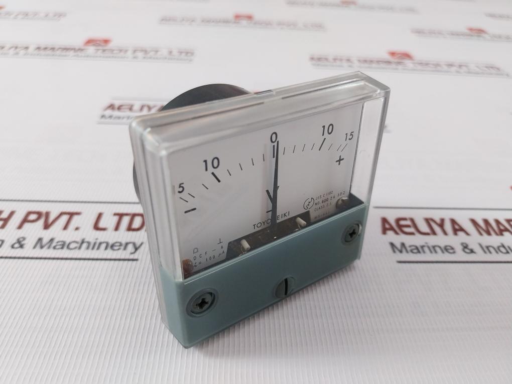 Toyo Keiki Dcf-6 Analog Panel Meter Jis C 1102 -15V To +15V 100µA Class 2.5