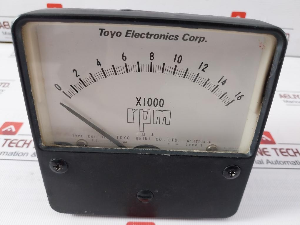 Toyo Keiki Dgf-110 Rpm Meter 0-16Rpm 3000 Ω 200Ua X1000 Jis C1102 S-1157G-2