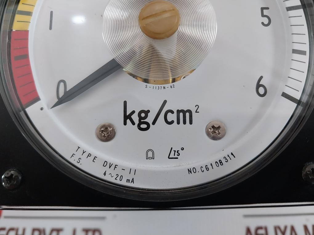 Toyo Keiki Dvf-11 Analog Pressure Indicator 4-20Ma 0-6 Kg/Cm2 S-1137N-62 Jis