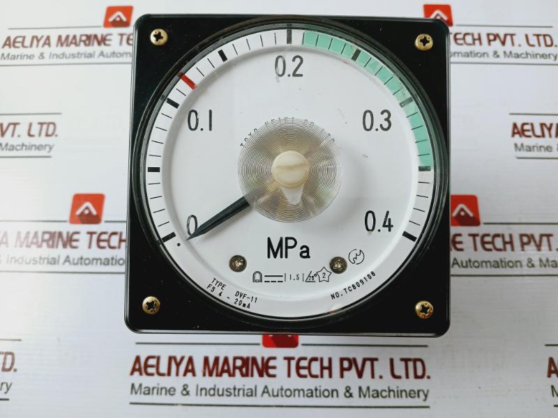 Toyo Keiki Dvf-11 Pressure Indicator, 0-0.4 Mpa, Fs 4~20Ma