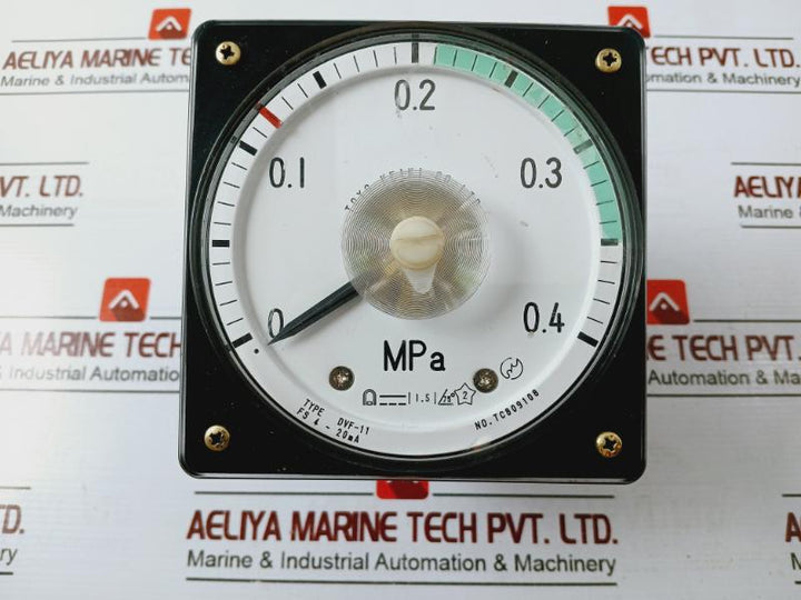 Toyo Keiki Dvf-11 Pressure Indicator, 0-0.4 Mpa, Fs 4~20Ma
