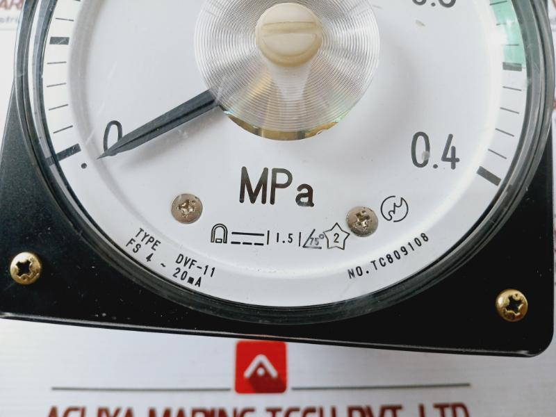Toyo Keiki Dvf-11 Pressure Indicator, 0-0.4 Mpa, Fs 4~20Ma