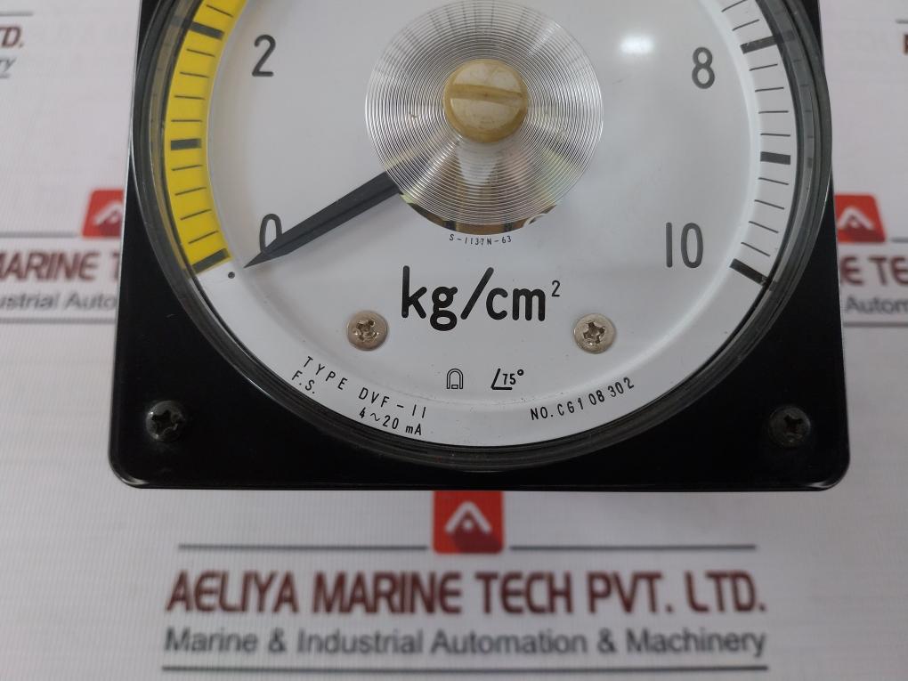 Toyo Keiki Dvf-11 Pressure Indicator 4-20Ma C6108302 0-10 Kg/Cm2 S-1137N-63