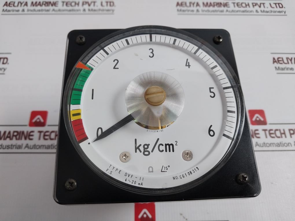 Toyo Keiki Dvf-11 Pressure Indicator C6108313 0-6 Kg/Cm2 Jis C1102 4-20Ma