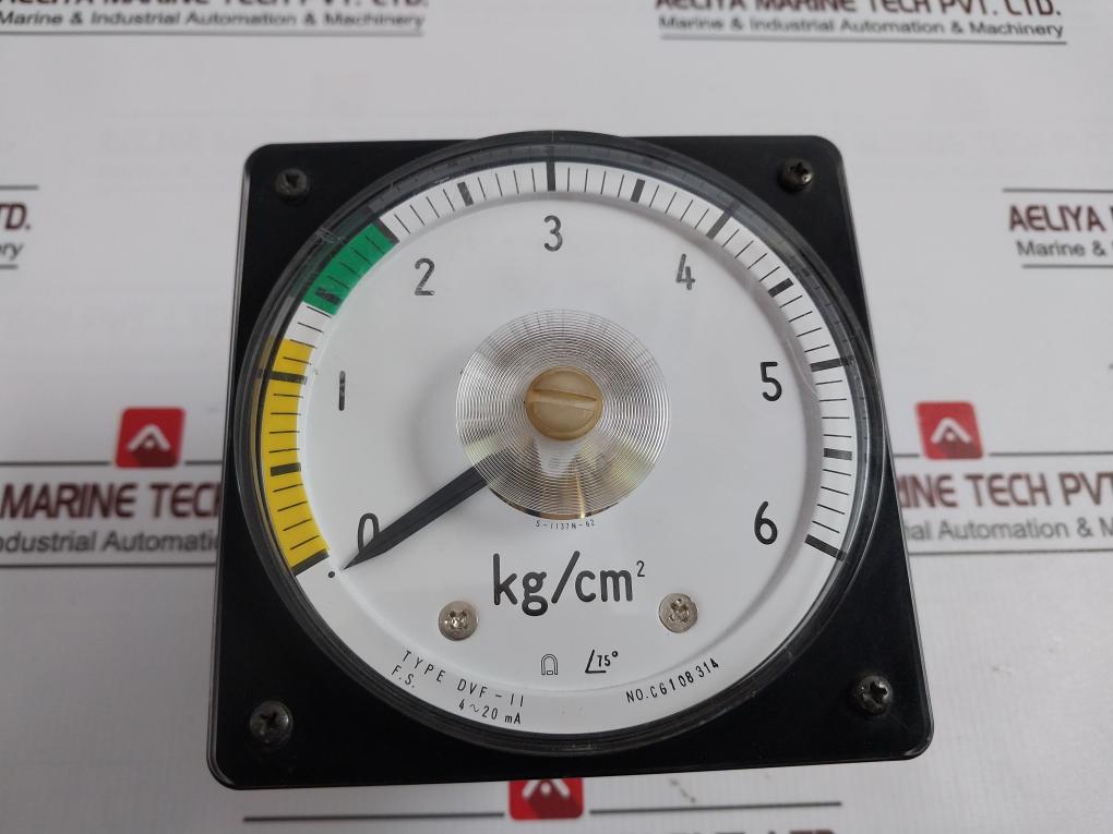 Toyo Keiki Dvf-11 Pressure Indicator Class 1.5 C6108314 0-6 Kg/Cm2