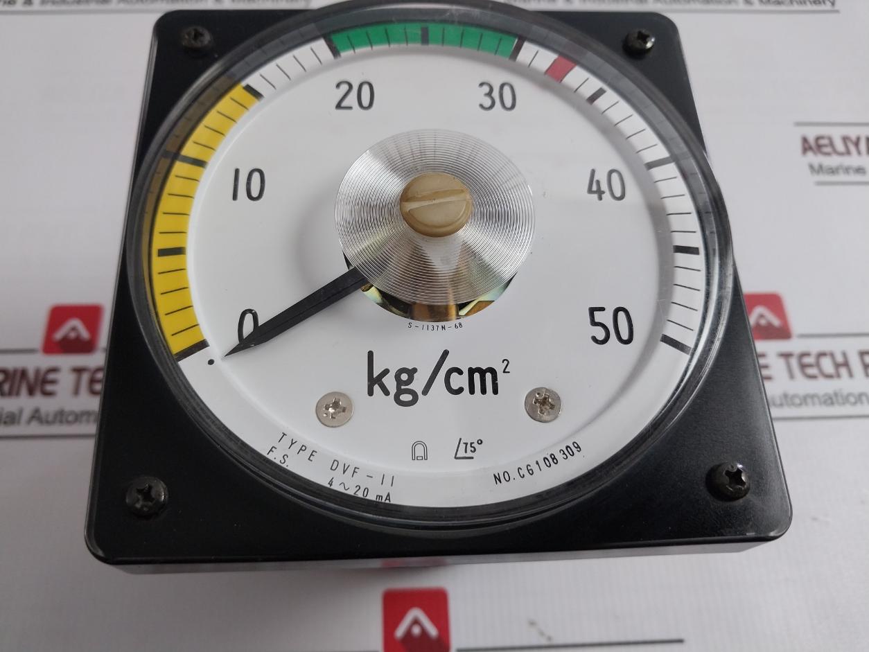 Toyo Keiki Dvf-11 Pressure Indicator S-1137N-68, Jis C1102 4~20Ma 0 To 50 Kg/Cm2