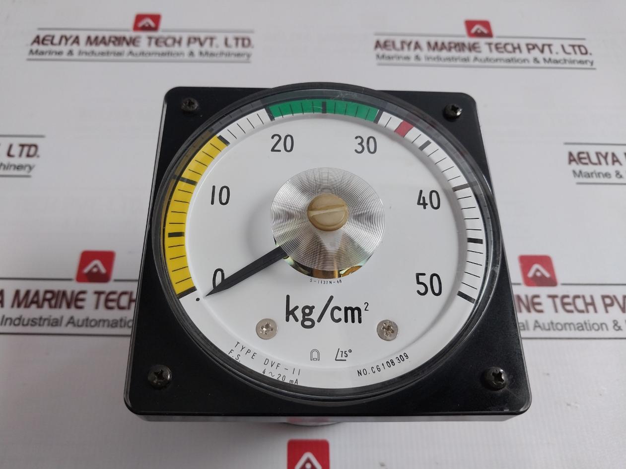 Toyo Keiki Dvf-11 Pressure Indicator S-1137N-68, Jis C1102 4~20Ma 0 To 50 Kg/Cm2
