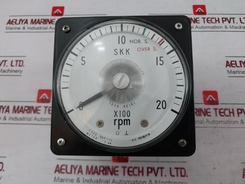 Toyo Keiki Dvf-11 Rpm Meter 3Ma Ye20541N Sy-1137N-10 0-20