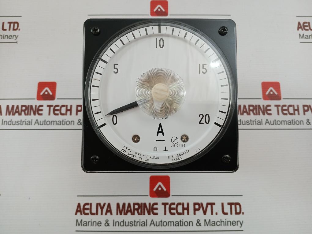 Toyo Keiki Dvf-11V Analog Ammeter 0-20A 50Mv Shunt