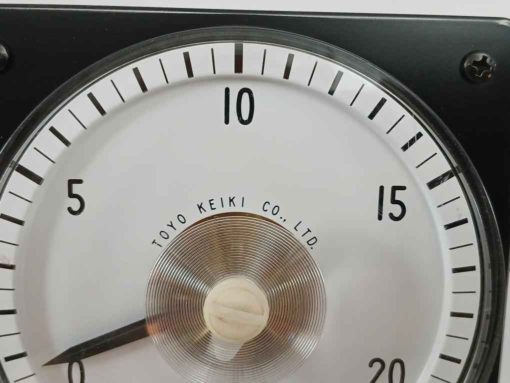 Toyo Keiki Dvf-11V Analog Ammeter 0-20A 50Mv Shunt