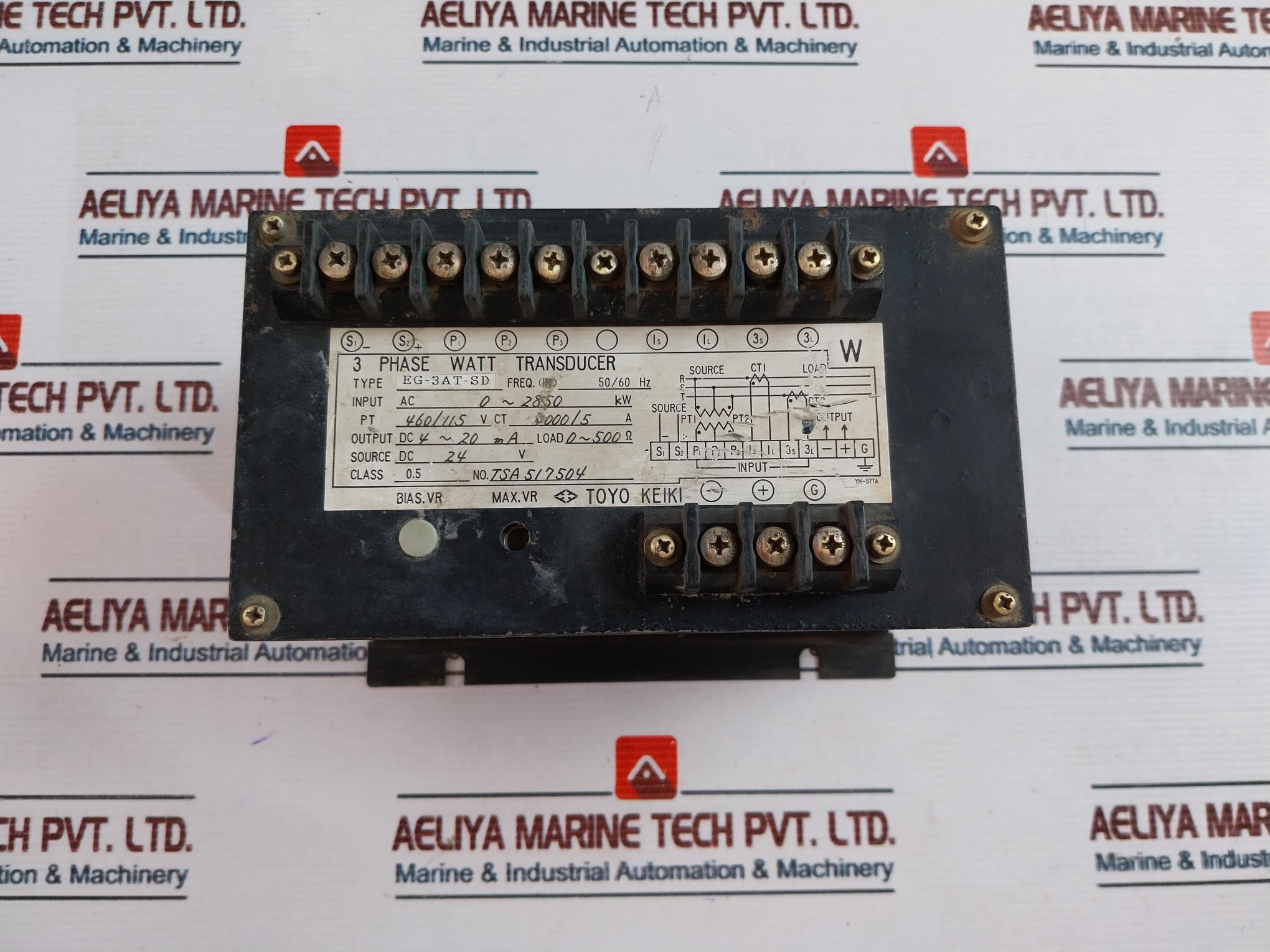 Toyo Keiki Eg-3At-sd 3 Phase Watt Transducer 50/60Hz