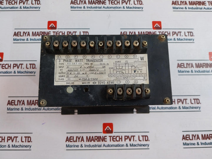 Toyo Keiki Eg-3At-sd 3 Phase Watt Transducer 50/60Hz
