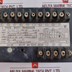 Toyo Keiki Eg-3At-sd 3 Phase Watt Transducer 50/60Hz