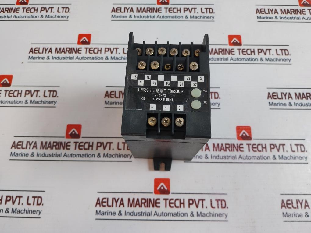 Toyo Keiki Egm-23 3 Phase 3 Wire Watt Transducer 0~1200Kw 50/60Hz