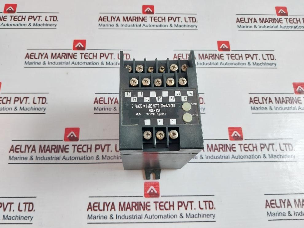 Toyo Keiki Egm-23A 3 Phase 3 Wire Watt Transducer Ac 0~1000W 50/60Hz