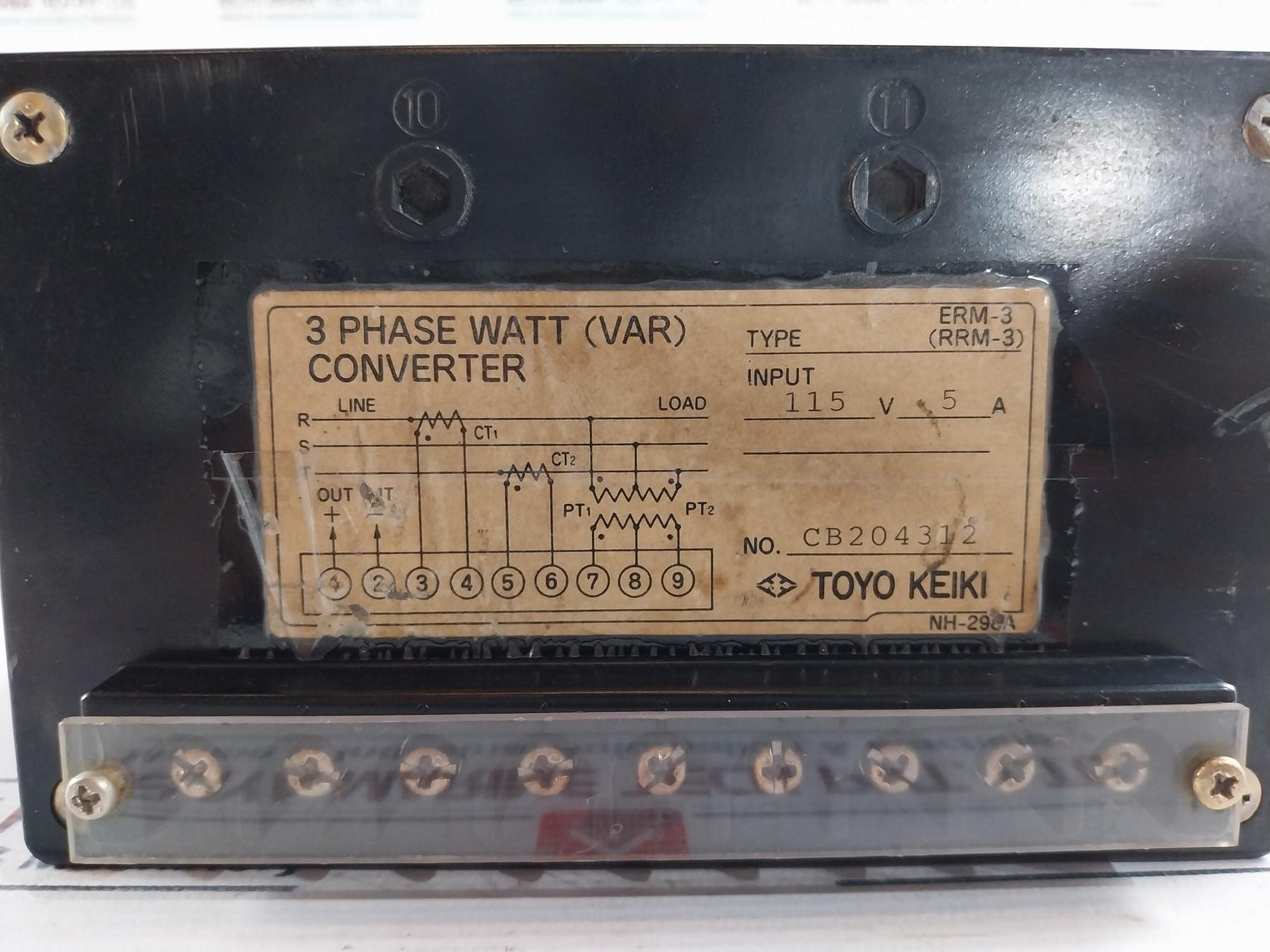 Toyo Keiki Erm-3(Rrm-3) 3 Phase Watt Converter