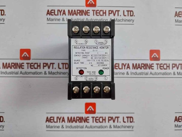 Toyo Keiki Is-1A Insulation Resistance Monitor 100-115Vac 50/60Hz