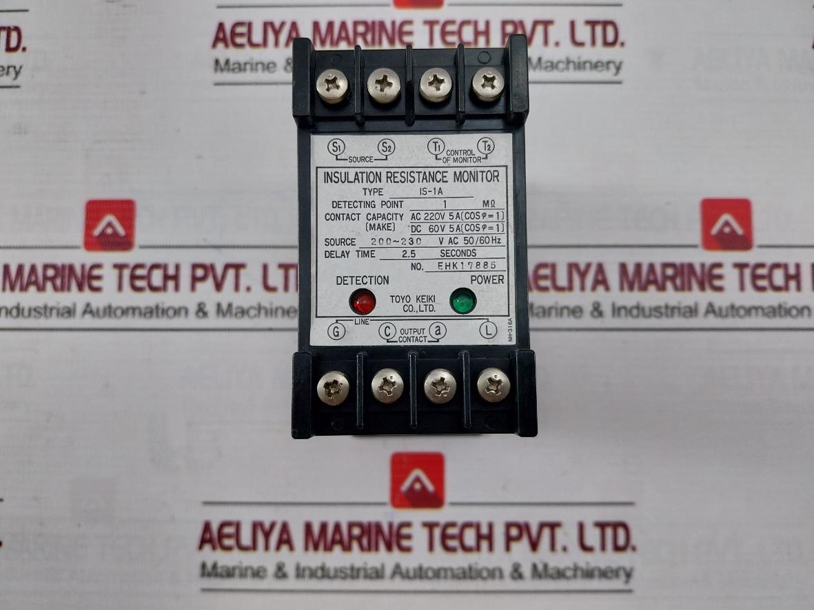Toyo Keiki Is-1A Insulation Resistance Monitor 200-230 V Ac 50/60Hz