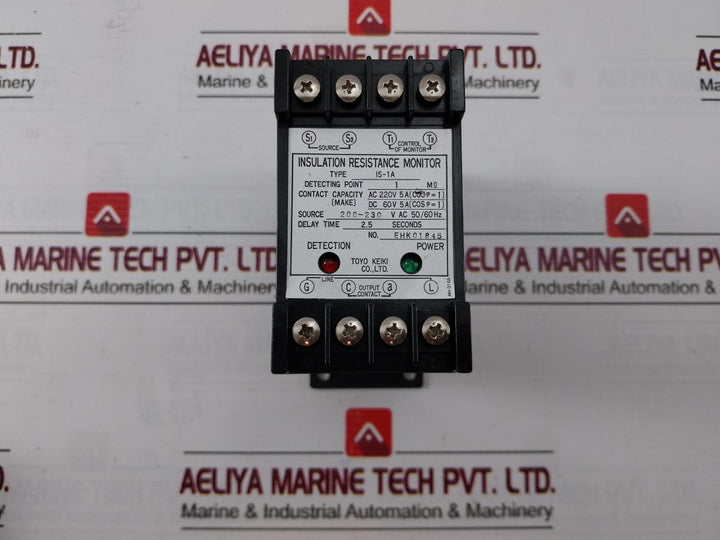 Toyo Keiki Is-1A Insulation Resistance Monitor 200-230 V Ac 50/60Hz