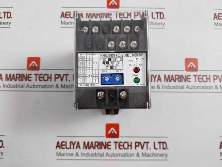 Toyo Keiki Is-2 Insulation Resistance Monitor Ac 200-230V 50/60Hz