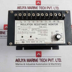Toyo Keiki Is-3 Insulation Resistance Monitor Ac200-230V Ze215592 0.01-1.5M Ω
