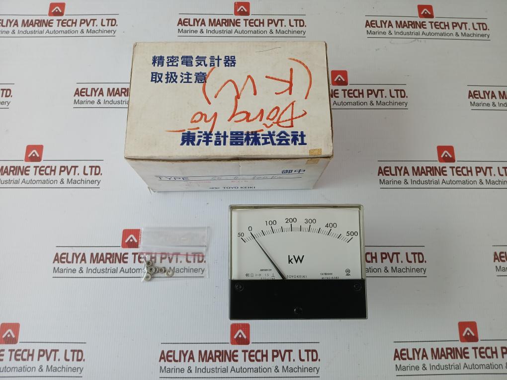 Toyo Keiki Kilowatt Meter 50-0-500 Kw Ecf-12Nb