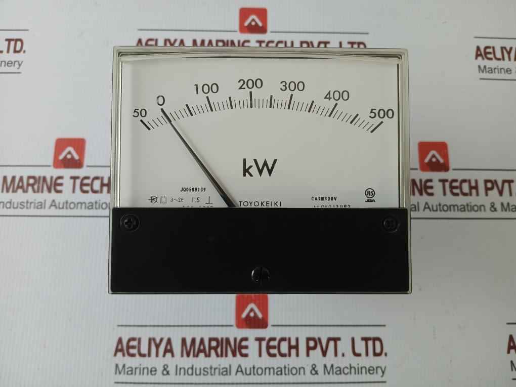 Toyo Keiki Kilowatt Meter 50-0-500 Kw Ecf-12Nb