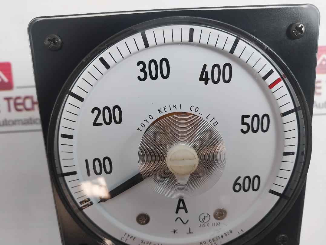 Toyo Keiki Sevf-11 Ammeter 0-600A Chj19320 Nh-265D Sy-1136N-1