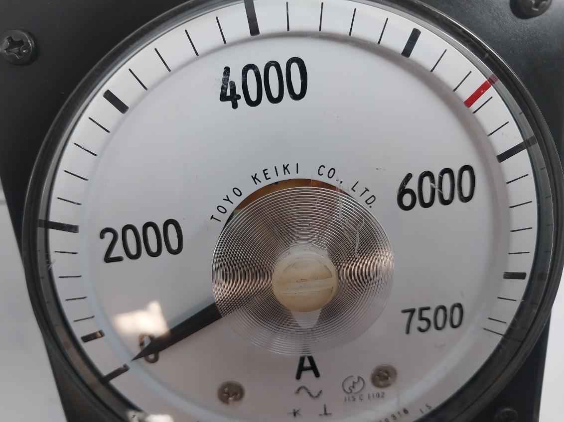 Toyo Keiki Sevf-11 Ammeter 0-7500A Chj19318 Class 1.5 Nh-265D