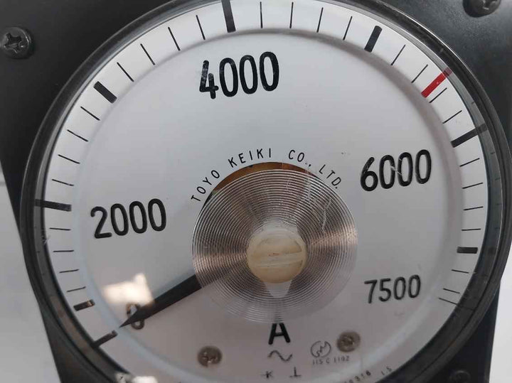 Toyo Keiki Sevf-11 Ammeter 0-7500A Chj19318 Class 1.5 Nh-265D