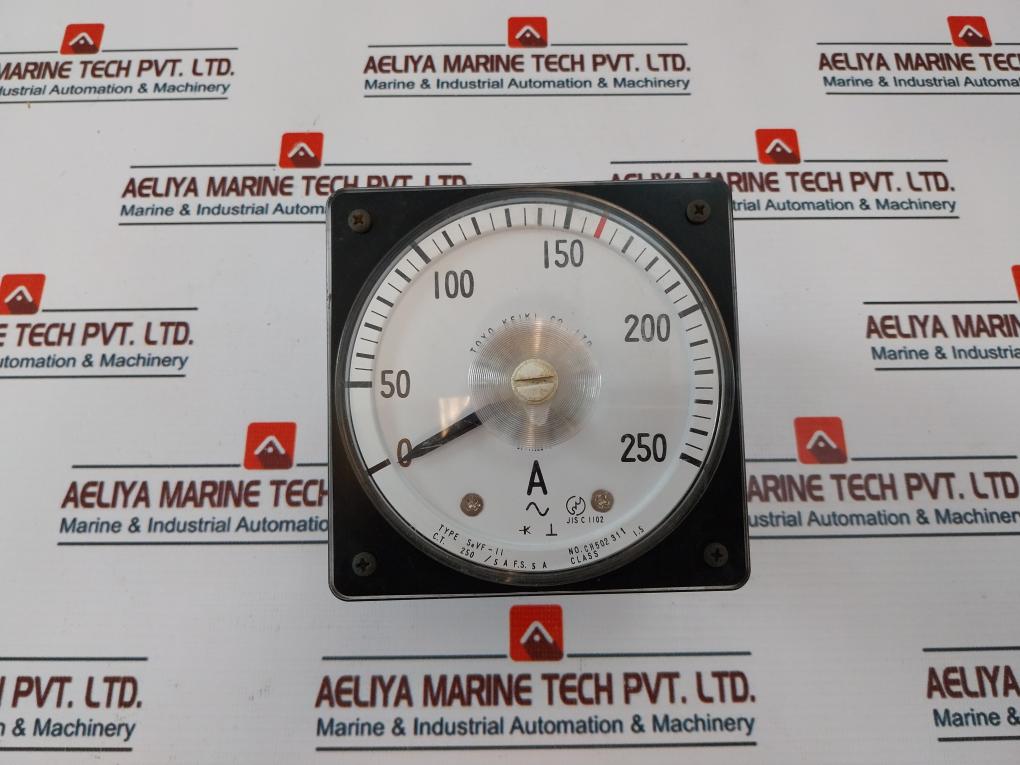 Toyo Keiki Sevf-11 Ammeter 0 To 250A