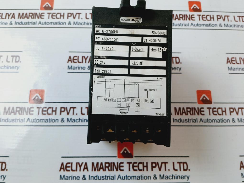 Toyo Keiki Tmd129503 3 Phase 3 Wire Watt Transducer Egm-13L