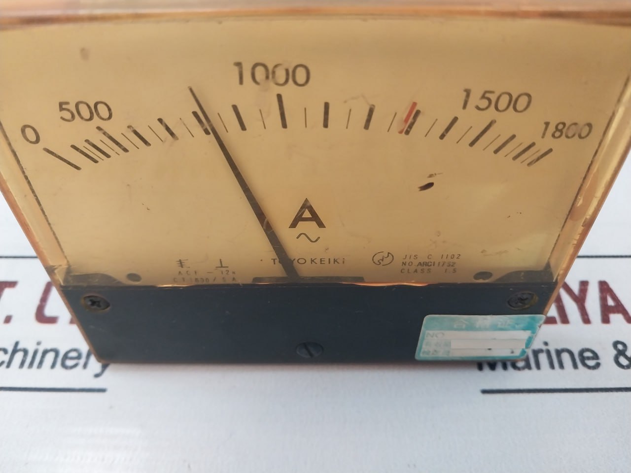 Toyo Keiki Acf-12N Analog Ammeter 0-1800 A 5A