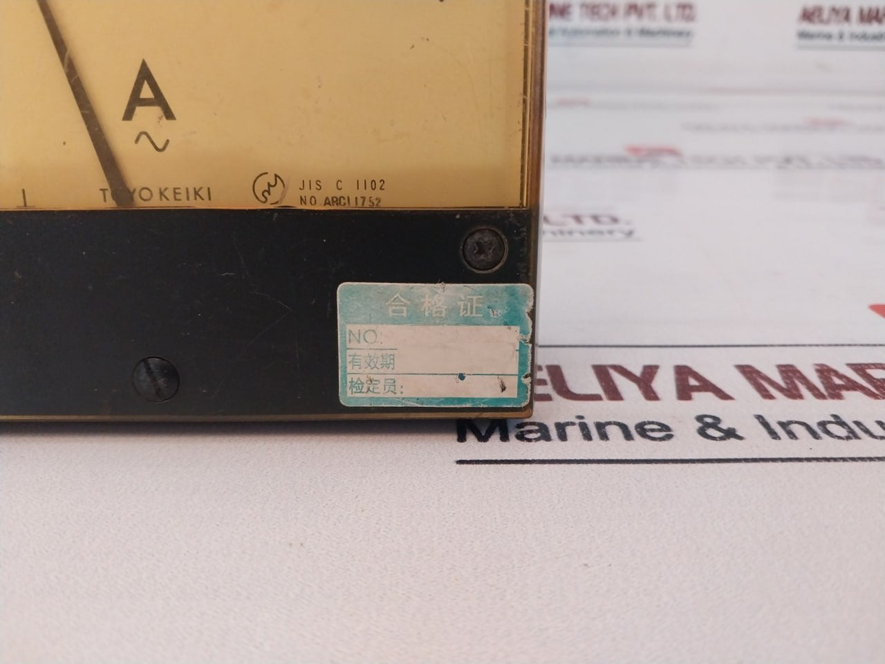Toyo Keiki Acf-12N Analog Ammeter 0-1800 A 5A