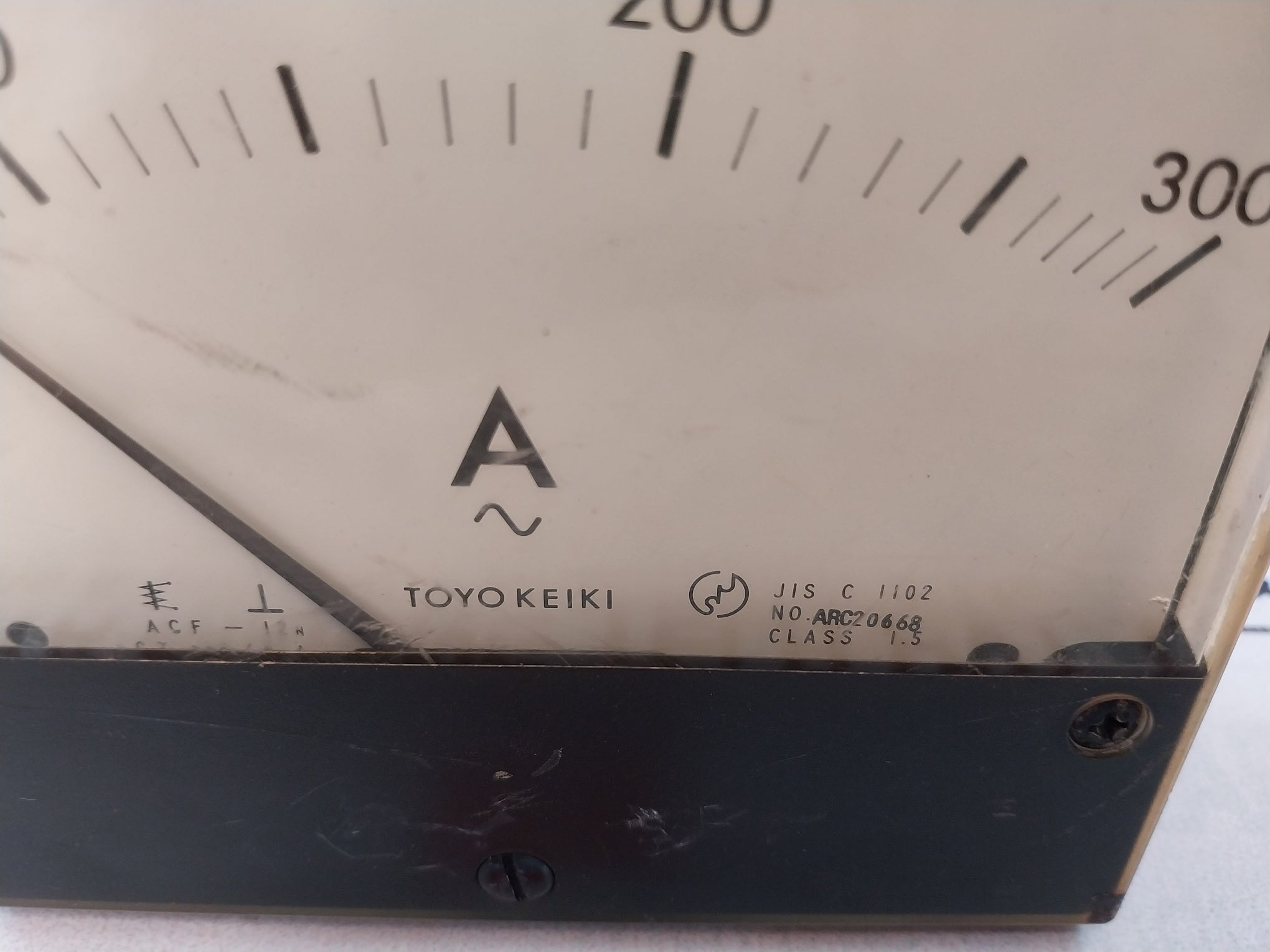 Toyo Keiki Acf-12N Ammeter 0-300A~ Nh-265A
