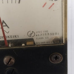 Acf-6 Toyokeiki 0 To 15/45 A Analog Panel Ammeter