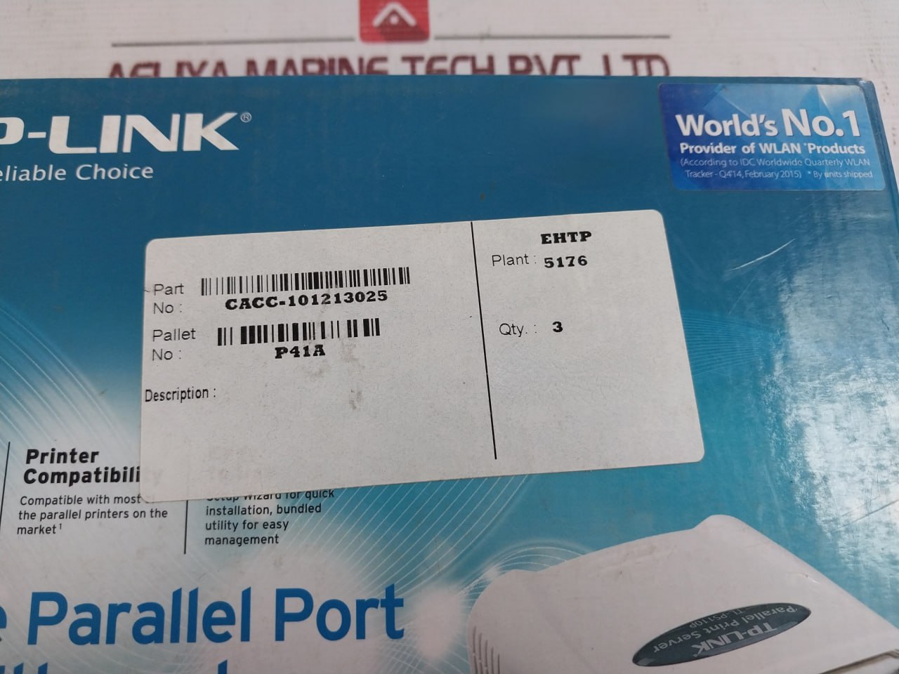 Tp-link Tl-ps110P Single Parallel Port Fast Ethernet Print Server Ver 1.6 1507C
