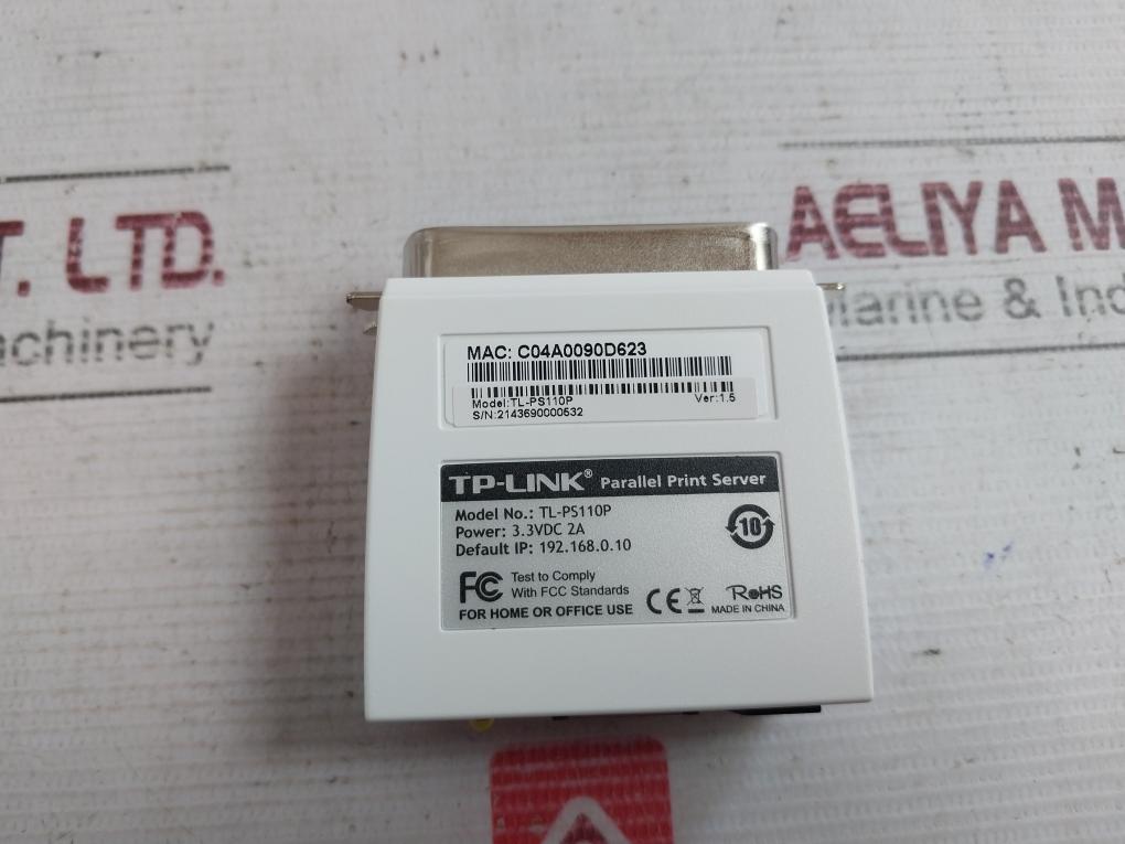Tp-link Tl-ps110P Single Parallel Port Fast Ethernet Print Server Ver 1.5