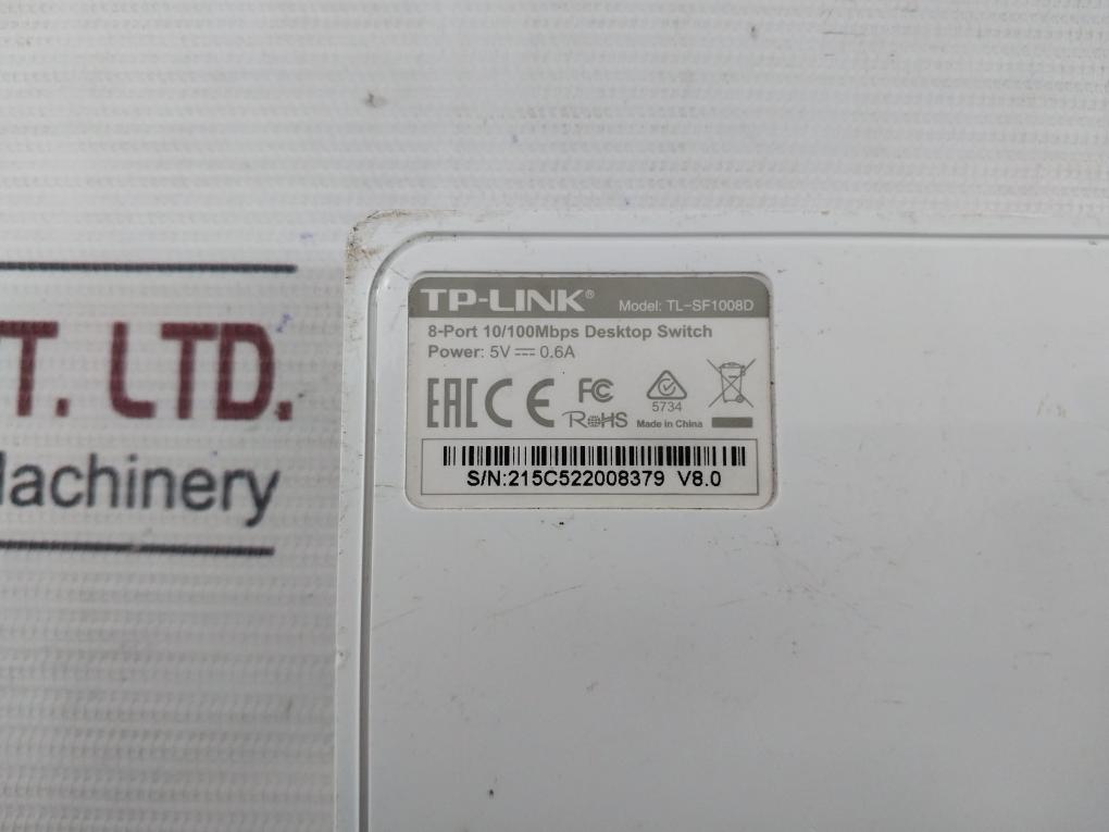 Tp-link Tl-sf1008D 8-port 10/100Mbps Desktop Ethernet Switch 5V-0.6A V8.0