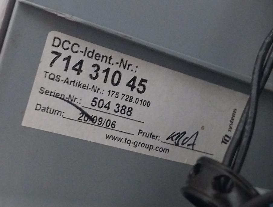 Tq Systems 175 728.0100 Controller Box B6-30-01-p V2.40 71927045-2.300