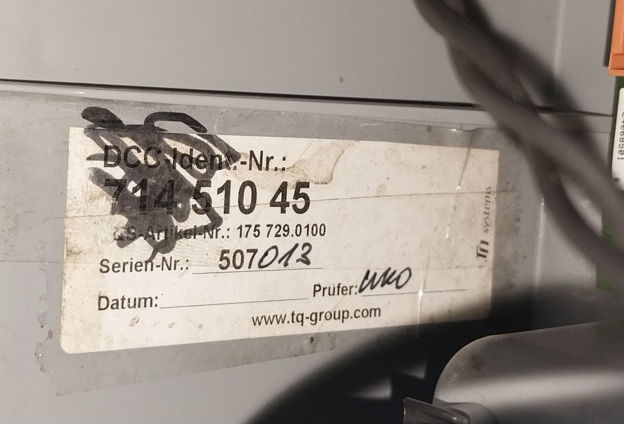 Tq Systems 175 729.0100 Controller Box B6-30-01-p Rev: 301 110V..500V V2.50