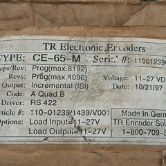 Tr Electronic Absolute Rotary Encoder Ce-65-m 11-27V Dc
