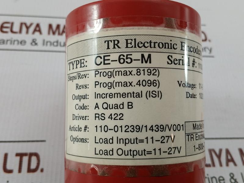 Tr Electronic Absolute Rotary Encoder Ce-65-m 11-27V Dc