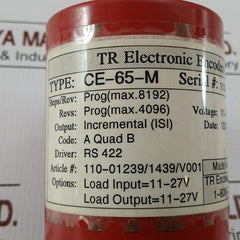 Tr Electronic Absolute Rotary Encoder Ce-65-m 11-27V Dc
