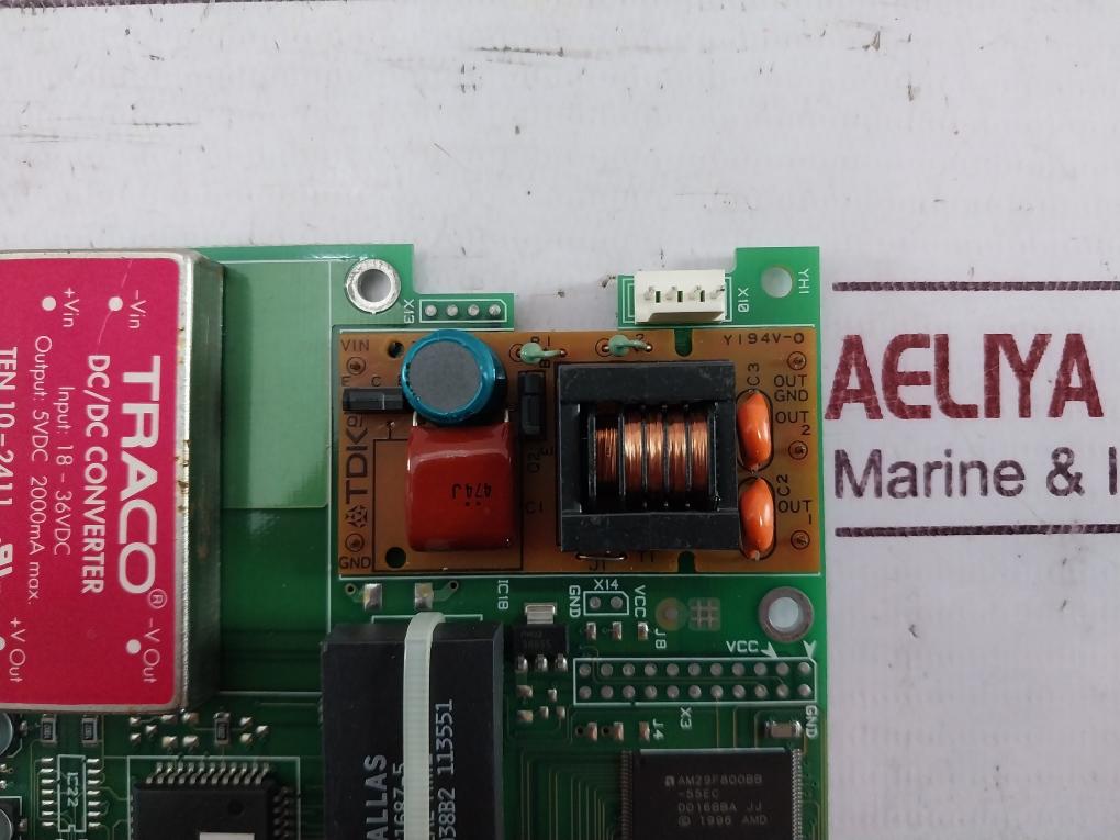 Traco 06-03010D Printed Circuit Board Ten 10-2411 18-36Vdc 5Vdc 2000Ma Max