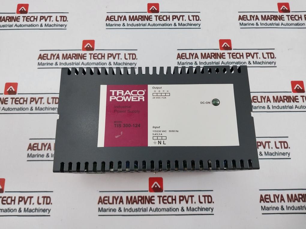 Traco Power Tis 300-124 Industrial Power Supply 24Vdc/12A 115/230Vac Input