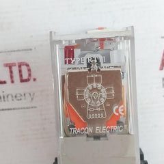 Tracon Rt11 Industrial Power Relay With Socket Base 10A-250Vac 240Vac