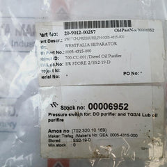 Trafag 0005-4315-000 Pressure Switch 0…6 Bar ~ (Kg/Cm2) 0…0.6 Mpa Ip65