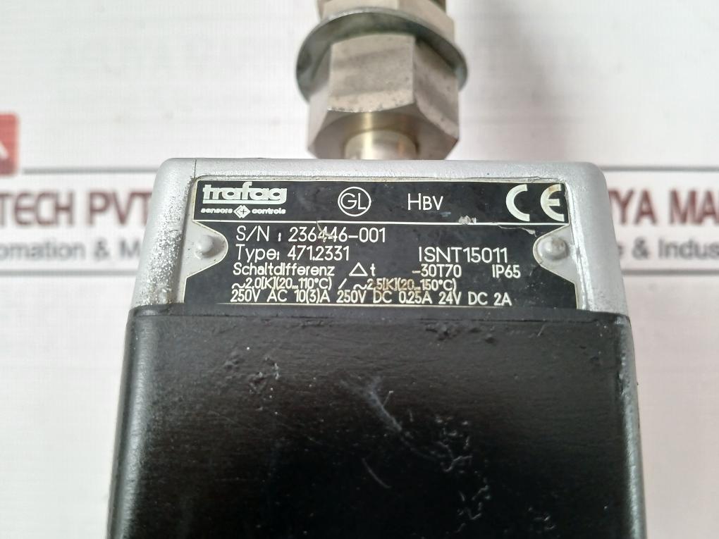 Trafag 471.2331 Temperature Switch 250V Ac/Dc 10A